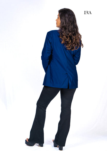 Royal Blue Blazer With Tassel