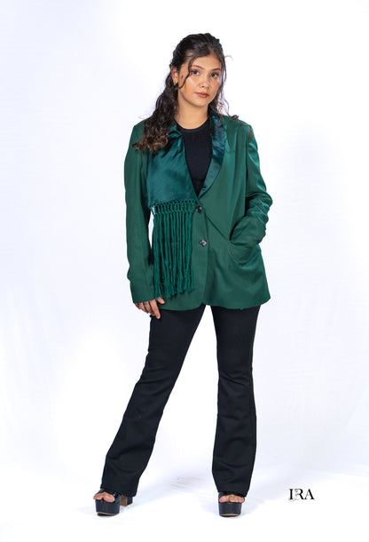 Green Blazer With Tassel