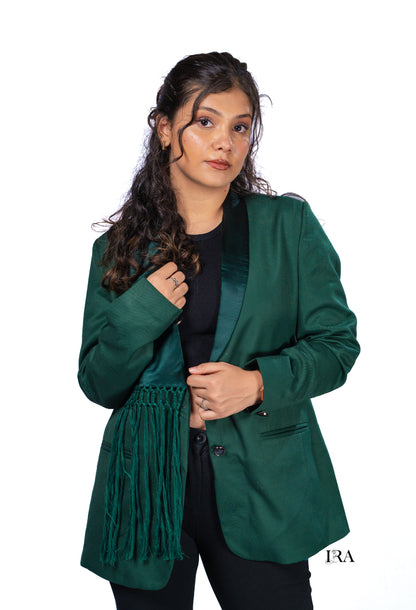 Green Blazer With Tassel