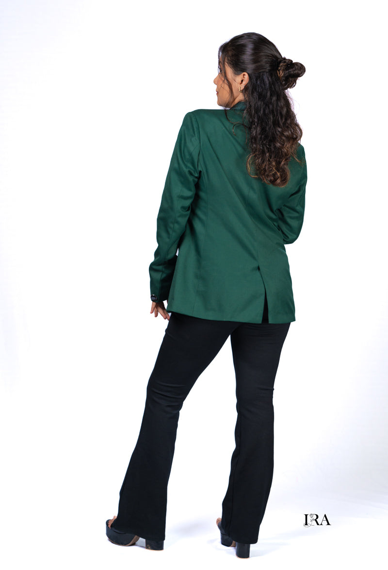 Green Blazer With Tassel