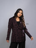 Purple Peplum Blazer - A Chic Fusion of Elegance and Modern Design