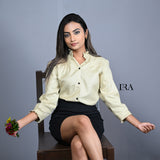 Jute- cotton premium shirt