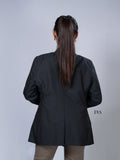 Classic Black Striped Blazer – Elegant, Sleek, and Timeless